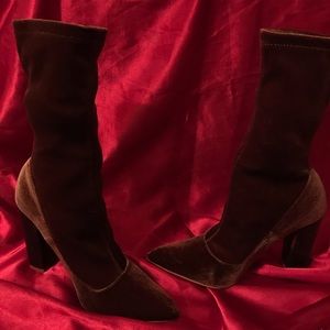 Velvet heel boots